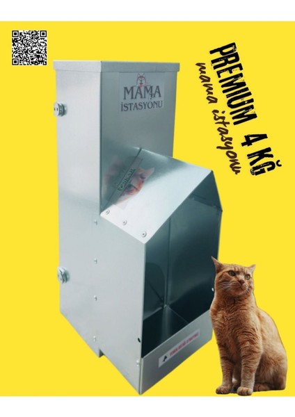 Gri Kedi Mama Istasyonu 4 Kg, Şık ve Kullanışlı Tasarım