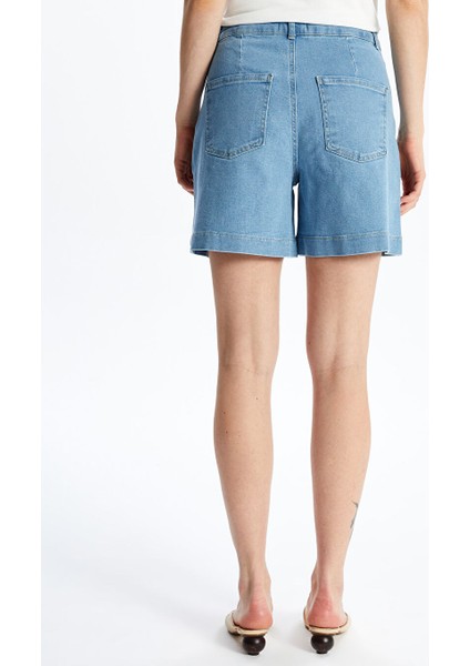 Yeni Sezon Standart Fit Kadin Jean Sort - S5M363Z8 fırsatları