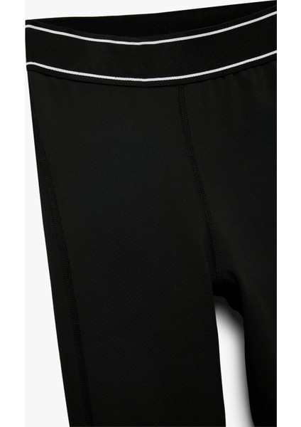 Yeni Sezon Yüksek Bel Skinny Fit Çizgi Detaylı Spor Tayt indirimleri