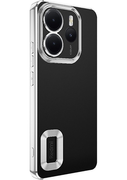 Redmi Note 14 4g Kılıf Kamera Korumalı Logo Gösteren Lmn Omega Kapak - Siyah