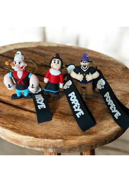 Temel Reis Popeye, Safinaz ve Kabasakal Figürlü Anahtarlık ve Çanta Süsü