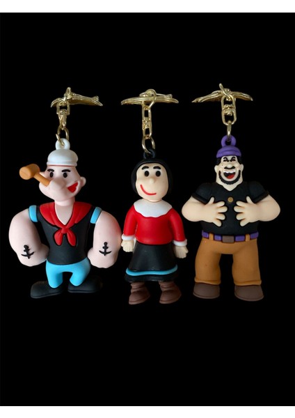 Temel Reis Popeye, Safinaz ve Kabasakal Figürlü Anahtarlık ve Çanta Süsü fırsatları