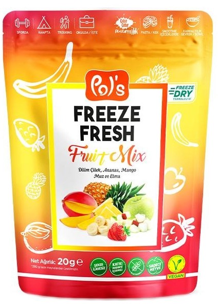 Dondurularak Kurutulmuş Fruit Mix 20 gr fiyatları