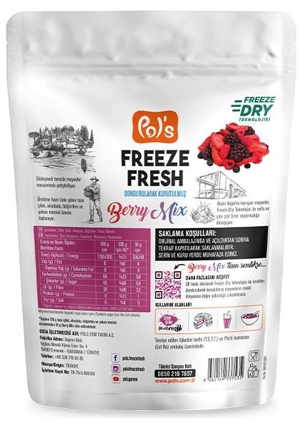 Dondurularak Kurutulmuş Berry Mix 16 gr modelleri