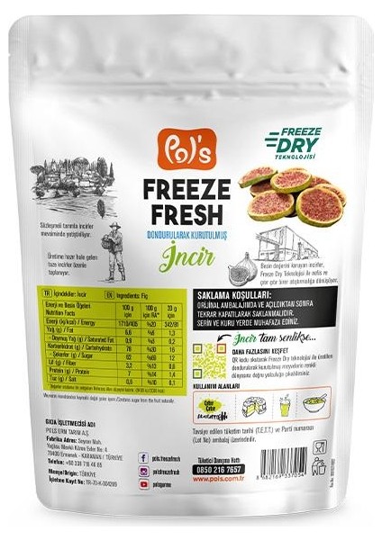 Freeze Fresh Dondurularak Kurutulmuş İncir 20 gr