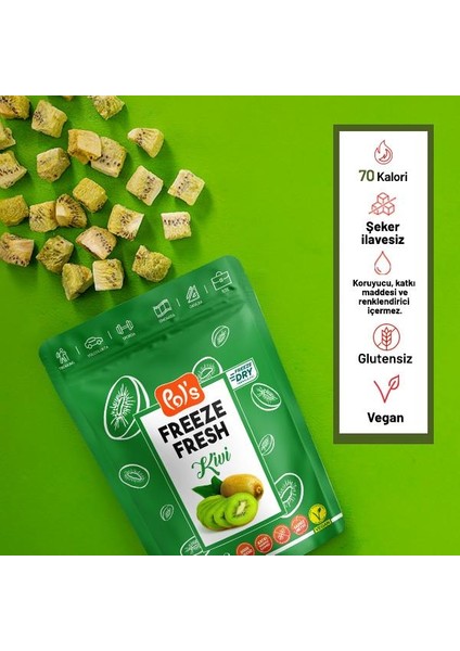 Pol’s Freeze Fresh Dondurularak Kurutulmuş Kivi 20 gr