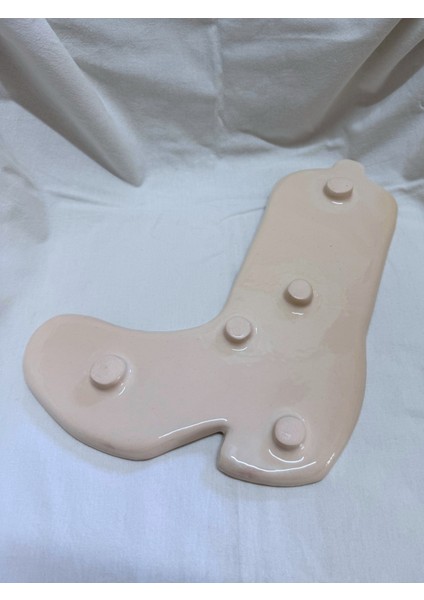 Arche Ceramic El Yapmı Seramik Servis Tabağı - Kovboy Çizmesi 3 - 31X25 cm - Tekli