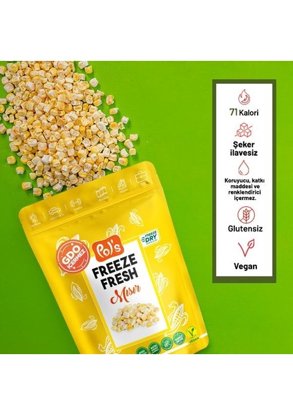 Pol’s Freeze Fresh Dondurularak Kurutulmuş Mısır 25 gr