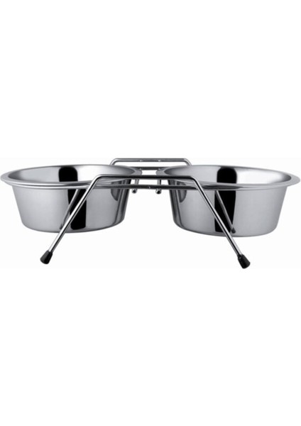 3qt Ayaklı Metal Mama Kabı, Çeşitli Renklerde, 25 Cm, Ikili, Dayanıklı ve Şık Tasarım