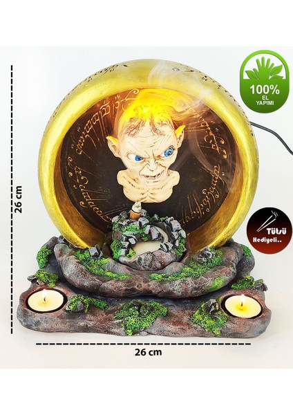 Güç Yüzüğü ve Gollum Temalı Işıklı Akış Tütsülük Seti indirimleri