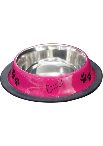 Pembe Çelik Mama Kabı 16 Oz, Dayanıklı ve Şık Tasarım
