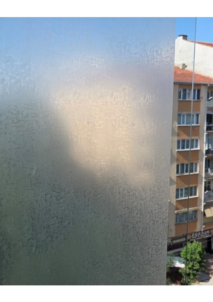 Dekoratif Şeffaf Cam Folyosu | Kendinden Yapışkanlı – Buzlu Cam Görünüm