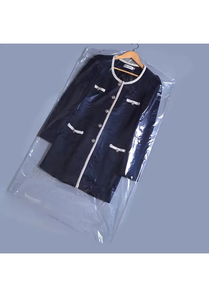 5 Adet 70X120 cm Şeffaf Elbise Poşeti, Askı Delikli Omuz Kesimli Elbise Poşeti fırsatları