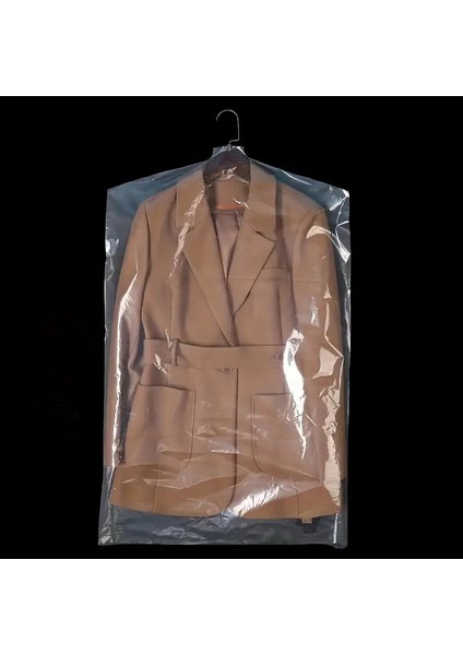 5 Adet 70X120 cm Şeffaf Elbise Poşeti, Askı Delikli Omuz Kesimli Elbise Poşeti indirimleri