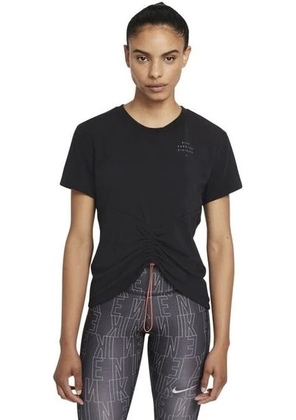 Dri-Fit Run Division Short-Sleeve Ruched Short-Sleeve Kadın Tişört
