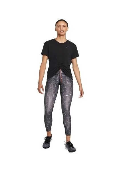 Dri-Fit Run Division Short-Sleeve Ruched Short-Sleeve Kadın Tişört