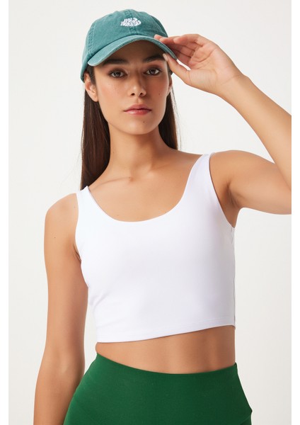 Askılı Şekillendirici Örme Spor Sütyeni LOW0024 BEYAZ modelleri