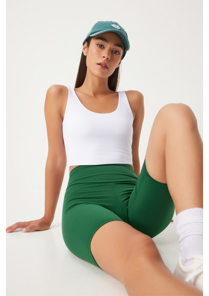 Askılı Şekillendirici Örme Spor Sütyeni LOW0024 BEYAZ fırsatları