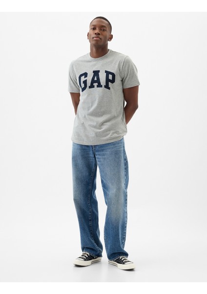 Erkek Gri Everyday Soft Gap Logo T-Shirt modelleri