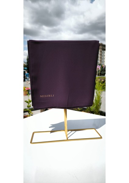 Queen Yazlık Medine Ipeği Ince Yazlık Eşarp 110*110CM Mürdüm