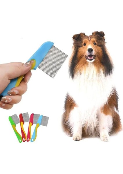 Renkli Plastik Tutma Saplı, Kısa ve Uzun Dişli Metal Sık Dişli Bit Tarağı fırsatları