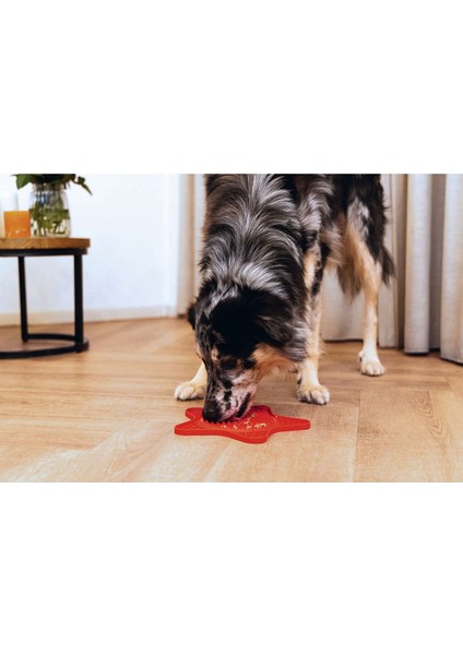 Yıldız Şeklinde Silikon Köpek Yeme ve Oyuncak Kırmızı, 20X20CM fiyatları