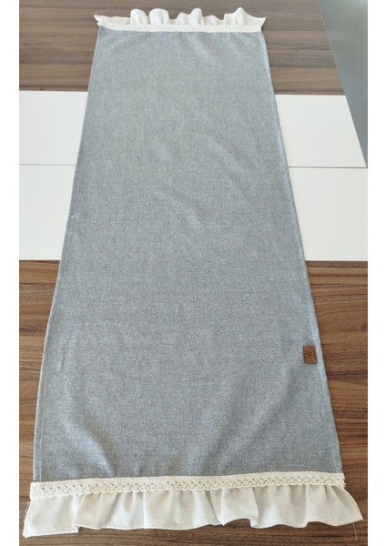Naturel Organik Yumuşak Keten Fırfırlı Runner 47X120 cm indirimleri