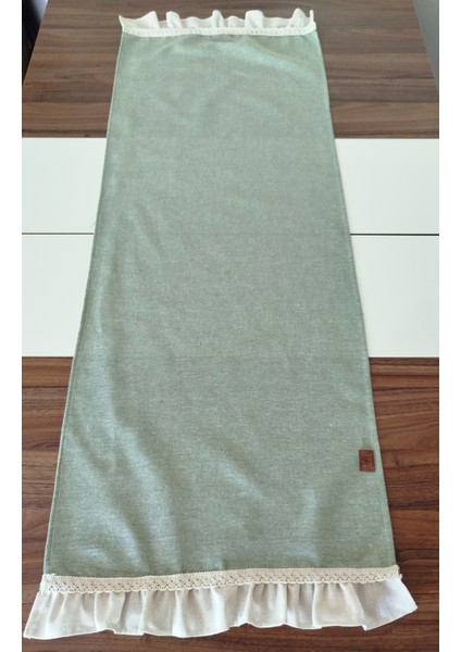 Naturel Organik Yumuşak Keten Fırfırlı Runner 47X120 cm indirimleri