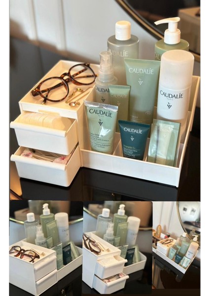 Beyaz Masa Üstü Düzenleyici Çekmeceli Çok Amaçlı Organizer fiyatları