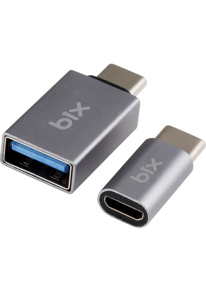 Bix Adp-04 Tip-C=>usb-A+Micro USB Çevirici