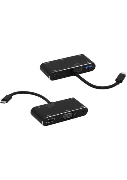 Frisby FA-7664TC USB Tip-C=>hdmı+Vga+Ses+Usb3.0+Pd