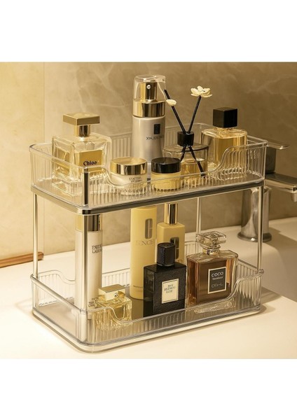 Çok Amaçlı 2 Katlı Makyaj ve Eşyalar Düzenleyici - Beyaz modelleri