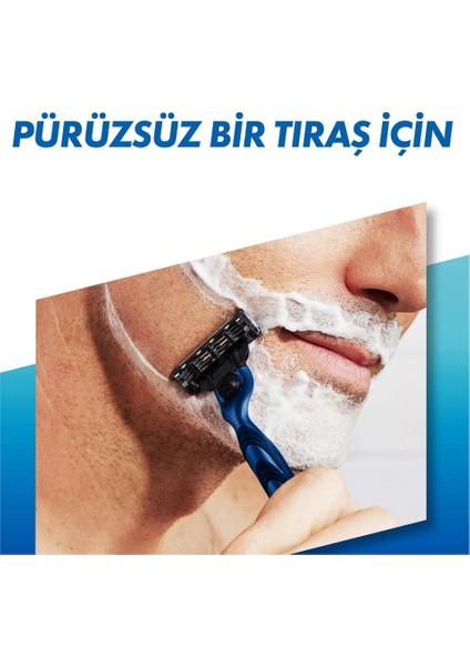 Mach3 Sport 1 Makine+ 3 Yedek Tıraş BIÇAĞI+200 ml Hassas Köpük +300 ml Şampuan +Çanta