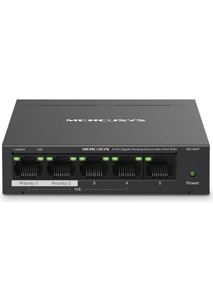 Tp Mercusys Ms105gp 5'Li 4'Üpoe Gigabit Switch