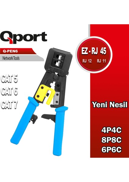 Qport Q-Pen6 Rj45 Yeni Nesil Sıkma Pensesi