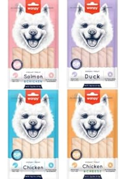 Renkli 4 Çeşit Sıvı Köpek Ödülü, 5X14GR, 4 Adet