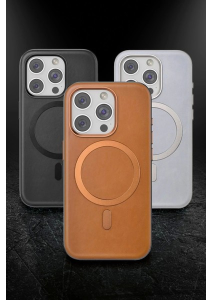 Venco iPhone 15 Pro Max Puskas Magsafe Kapak - Titan Gri modelleri
