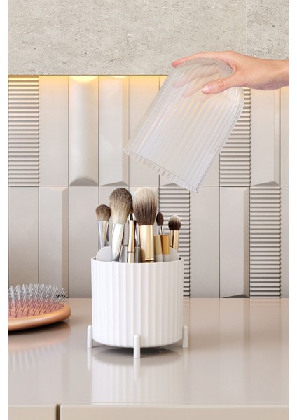 Kırmızı Çok Amaçlı Kozmetik ve Ofis Düzenleyici Fırça Kutusu fiyatları