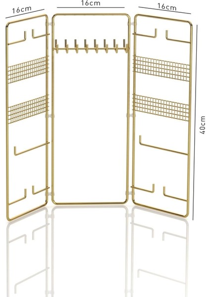 Altın Renkli Takı ve Aksesuar Düzenleyici Stand, Şık ve Fonksiyonel Tasarım fırsatları