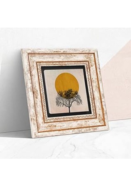 Modern Çok Renkli Taş Duvar Tablosu, Çerçeveli, Dekoratif ve Şık Tasarım