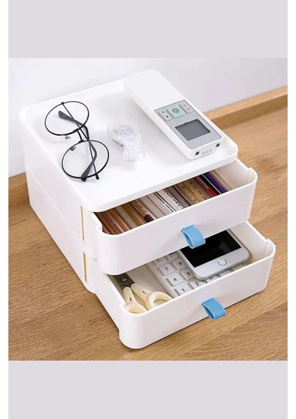 Beyaz 2'li Takı ve Kozmetik Düzenleyici, Ofis Masa Organizörü modelleri