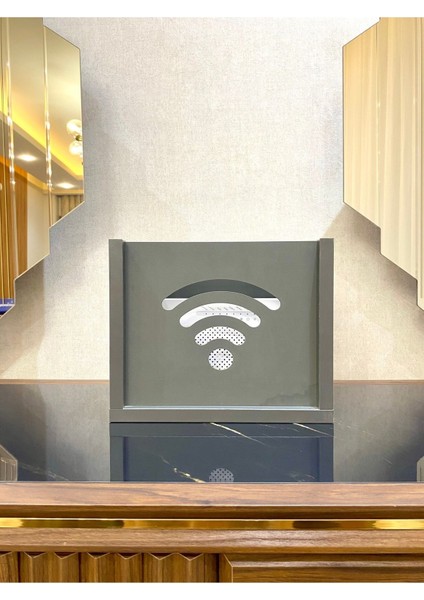 Antrasit Renkli Duvar Modem ve Wifi Saklama Kutusu, Düzenleyici Tasarım fiyatları