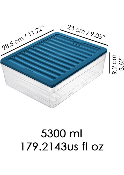 2'li Derin Mikrodalga Uyumlu Organizer Set Düzenleyici Gıda Erzak Saklama Kabı 5300ML Mavi modelleri