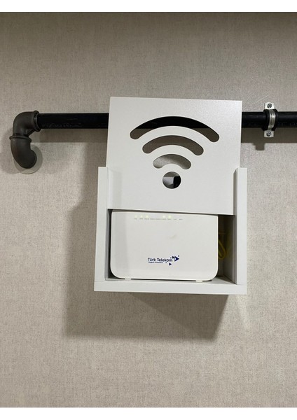 Beyaz Renk Modem ve Wi-Fi Saklama Kutusu, Duvar Düzenleyici, Pratik ve Şık Tasarım fiyatları