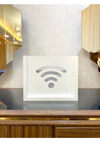Beyaz Renk Modem ve Wi-Fi Saklama Kutusu, Duvar Düzenleyici, Pratik ve Şık Tasarım indirimleri