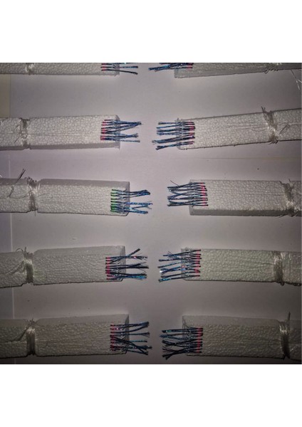 Çapari İstavrit Çaparisi, 30x12 Beden, Mavi - Fuşya Sim, 11 No Beyaz Iğne, 10 Iğneli, 2li Paket