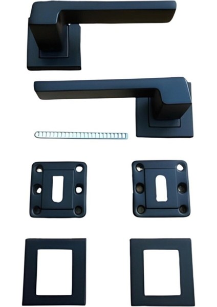 Mat Siyah Kare Oda Kapı Kolu, Şık ve Dayanıklı Kapı Detayı fiyatları