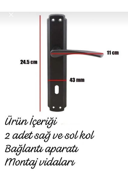 Siyah Aynalı Modern Kapı Kolu, Şık ve Dayanıklı Tasarım modelleri