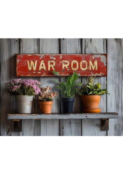 Kırmızı War Room Dekoratif Obje, 24X11X2 Cm, Şık ve Özgün Tasarım.
