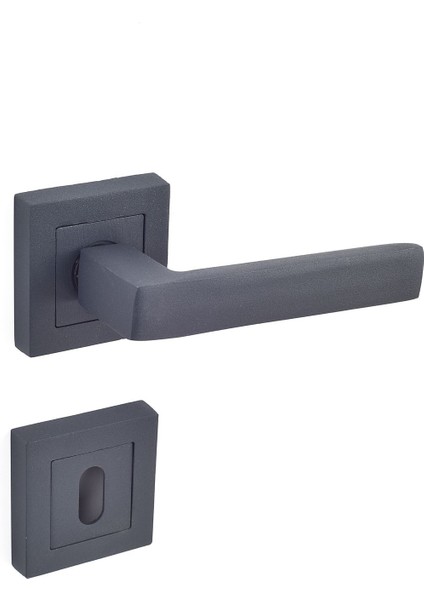 Antrasit Gri Oda Kapı Kolu, Montaj Vidası Dahil, Şık ve Dayanıklı Tasarım